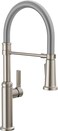 DELTA Delta Rhett Pro Style Commercial Kitchen Faucet with Pull Down Sprayer Brushed Nickel Single Hole Kitchen Sink Faucet Single Handle Stainless 18829SSDST