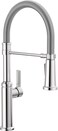 DELTA Delta Rhett Pro Style Commercial Kitchen Faucet with Pull Down Sprayer Chrome Single Hole Kitchen Sink Faucet Single Handle Chrome 18829DST