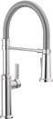 DELTA Delta Rhett Pro Style Commercial Kitchen Faucet with Pull Down Sprayer Chrome Single Hole Kitchen Sink Faucet Single Handle Chrome 18829DST