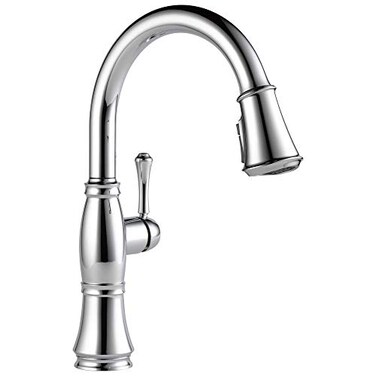 DELTA Delta Faucet Cassidy Pull Down Kitchen Faucet Chrome Chrome Kitchen Faucets with Pull Down Sprayer Kitchen Sink Faucet Faucet for Kitchen Sink with Magnetic Docking Lumicoat Chrome 9197PRDST