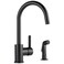 Peerless Precept SingleHandle Kitchen Sink Faucet with Side Sprayer Matte Black P199152LFBL