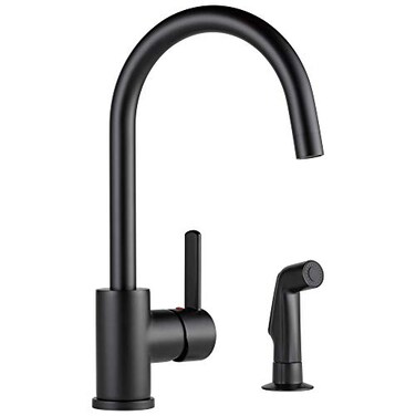 Peerless Precept SingleHandle Kitchen Sink Faucet with Side Sprayer Matte Black P199152LFBL