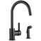 Peerless Precept SingleHandle Kitchen Sink Faucet with Side Sprayer Matte Black P199152LFBL