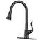 APPASO Matte Black Kitchen Faucet with Pull Down Sprayer High Arc Single Handle Faucet for Kitchen Sink with 3 Modes Spray Head cUPCCertified PullOut Hose Water Supply Tubing Valve