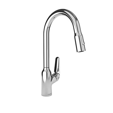hansgrohe Focus N Chrome High Arc Kitchen Faucet Kitchen Faucets with Pull Down Sprayer Faucet for Kitchen Sink Chrome 71800001