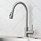 IKEBANA Kitchen Faucet Brushed Nickel Kitchen Sink Faucet with Pull Down Sprayer High Arc Single Handle Stainless Steel Pull Out Faucet for Kitchen Sink