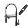 AIMADI Black Kitchen Faucet with Pull Down Sprayer Commercial Single Handle High Pressure Kitchen Faucet Black with Deck Plate