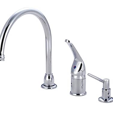 Kingston Brass KB821K1 SingleHandle Widespread Kitchen Faucet Polished Chrome