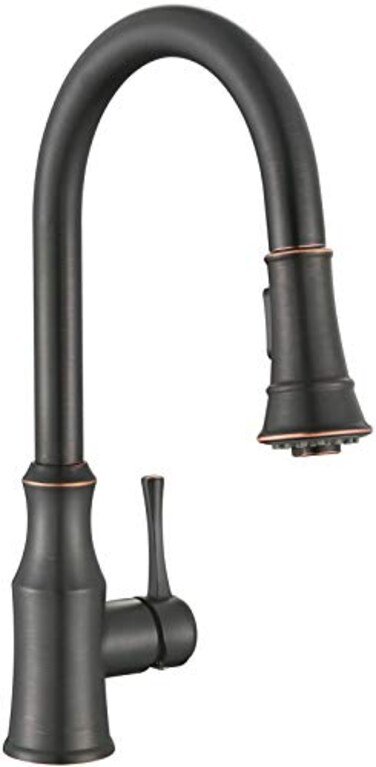 AguaStella AS94ORB Oil Rubbed Bronze Kitchen Sink Faucet with Pull Down Sprayer Single Handle High Arc