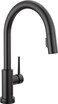DELTA Delta Trinsic Matte Black Touch Kitchen Faucet with Pull Down Sprayer Modern Single Hole Touch On Kitchen Sink Faucet Single Handle Matte Black 9159TBLDST