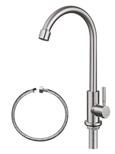 Bifordo Cold Water Only Faucet SUS304 Stainless Steel Faucet for Kitchen Sink