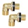 Joywayus Wall Mount Commercial Faucet Installation Kit Brass 12 G Male Elbow Backsplash Mount Connector for Stainless Steel Commercial Kitchen Prep Utility Sink 2 PCS