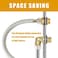 Joywayus Wall Mount Commercial Faucet Installation Kit Brass 12 G Male Elbow Backsplash Mount Connector for Stainless Steel Commercial Kitchen Prep Utility Sink 2 PCS