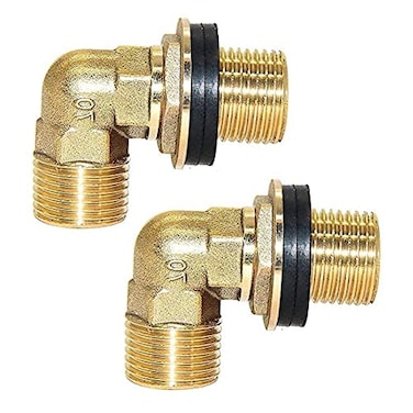 Joywayus Wall Mount Commercial Faucet Installation Kit Brass 12 G Male Elbow Backsplash Mount Connector for Stainless Steel Commercial Kitchen Prep Utility Sink 2 PCS