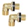 Joywayus Wall Mount Commercial Faucet Installation Kit Brass 12 G Male Elbow Backsplash Mount Connector for Stainless Steel Commercial Kitchen Prep Utility Sink 2 PCS