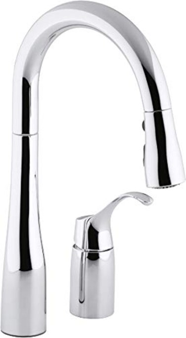 Kohler KOHLER 649CP Simplice Pull Down Kitchen Faucet 2Spray Faucet Kitchen Sink Faucet with Pull Down Sprayer Polished Chrome