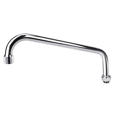 KWODE 14 Swivel Spout Replacement Kit for Commercial Kitchen Sink Faucet with Swing Nozzle Stainless Steel Addon Spout Chrome Polished FinishConnector Size is M25125MM