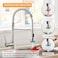 OWOFAN LED Light Kitchen Faucet with Pull Down Sprayer Sus304 Stainless Steel Industrial Single Handle Faucet for Farmhouse Camper Laundry Utility Rv Wet Bar Sinks Brushed Nickel 9003SN