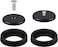 TBER Brass Pre Rinse Spray Valve Repair Kit for All Commercial Kitchen Sink Sprayer Spray Face Bumper and Screw Repair Part Black2Pack