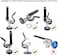 TBER Brass Pre Rinse Spray Valve Repair Kit for All Commercial Kitchen Sink Sprayer Spray Face Bumper and Screw Repair Part Black2Pack
