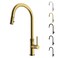 VIGO Bristol 19 H Single Handle PullDown Sprayer Kitchen Faucet in Matte Brushed GoldVG02033MG