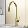 VIGO Bristol 19 H Single Handle PullDown Sprayer Kitchen Faucet in Matte Brushed GoldVG02033MG