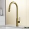 VIGO Bristol 19 H Single Handle PullDown Sprayer Kitchen Faucet in Matte Brushed GoldVG02033MG