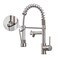AIMADI Kitchen Faucet with Pull Down SprayerCommercial Single Handle High Arc Stainless Steel Brushed Nickel Kitchen Sink Faucet