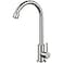 Heyalan Cold Water Only Kitchen Faucet SUS304 Sink Faucets High Arc Gooseneck 360 Degree Rotation Spout Basin Tap with Longer Thread PipeeBrushed Nickel