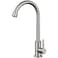 Heyalan Cold Water Only Kitchen Faucet SUS304 Sink Faucets High Arc Gooseneck 360 Degree Rotation Spout Basin Tap with Longer Thread PipeeBrushed Nickel