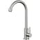 Heyalan Cold Water Only Kitchen Faucet SUS304 Sink Faucets High Arc Gooseneck 360 Degree Rotation Spout Basin Tap with Longer Thread PipeeBrushed Nickel