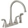 Peerless P2835LFSS Parkwood Two Handle Kitchen Faucet Side Spray Stainless