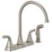 Peerless P2835LFSS Parkwood Two Handle Kitchen Faucet Side Spray Stainless