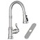Homevacious Kitchen Faucet with Pull Down Sprayer Brushed Nickel 3 Spray Modes Vintage Single Handle Antique Brass Sink Faucet 1 or 3 Hole with Deck Plate Supply Lines for Farmhouse Camper Rv Bar by
