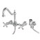 Kingston Brass KS1241AXBS Heritage Wall Mount Bridge Kitchen Faucet with Brass Spray Polished Chrome