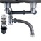 QruiLanTu Double Sink Drain Kit Space Saving Kitchen Sink Drain Kit Expandable Flexible 1 12 PTrap Pipe 312 Inch Sink Drain Assembly Kit with 4Way Fitting Adapter for Dishwasher
