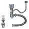 QruiLanTu One Sink Kitchen Drainage Kit Space Saving Flexible Drain Pipe Flexible PTrap Drain Strainer with 312 Inch Kitchen Sink Drain Assembly kitSuitable for Kitchen Bathroom RV