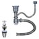 QruiLanTu One Sink Kitchen Drainage Kit Space Saving Flexible Drain Pipe Flexible PTrap Drain Strainer with 312 Inch Kitchen Sink Drain Assembly kitSuitable for Kitchen Bathroom RV
