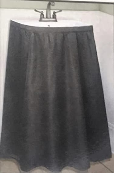 Better Home Mosaic Fabric Sink Skirt Self Stick Water Repellent Black