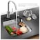HIGHCRAFT Highcraft 9753 Kitchen Sink 312 Inch Stainless Steel Drain Assembly with Strainer Basket and Rubber Stopper Long Extended Shank 334 Inch