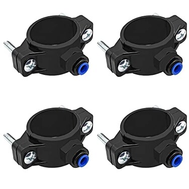 Kyuionty Drain Saddle Valve with 14 Quick Connect Water Filters Drain Saddle Clamp for UnderSink Reverse Osmosis System 4 Pack