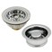 Westbrass D216505 Post Style Large Kitchen Basket Strainer with Waste Disposal Flange and Stopper Polished Nickel