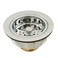 Westbrass D216505 Post Style Large Kitchen Basket Strainer with Waste Disposal Flange and Stopper Polished Nickel