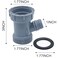 XJKJSX XJKJ 2 pcs kitchen sink drain pipe adapter Yshaped 177 inch Yshaped filter connector wastewater outlet external thread internal thread connector with dishwasher input