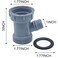 XJKJSX XJKJ 2 pcs kitchen sink drain pipe adapter Yshaped 177 inch Yshaped filter connector wastewater outlet external thread internal thread connector with dishwasher input