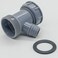 XJKJSX XJKJ 2 pcs kitchen sink drain pipe adapter Yshaped 177 inch Yshaped filter connector wastewater outlet external thread internal thread connector with dishwasher input