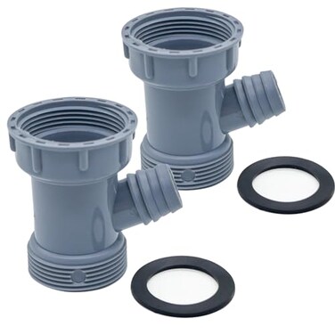 XJKJSX XJKJ 2 pcs kitchen sink drain pipe adapter Yshaped 177 inch Yshaped filter connector wastewater outlet external thread internal thread connector with dishwasher input