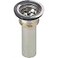 Elkay LK58 2 Drain Fitting with Type 304 Stainless Steel Body Stainless Steel Strainer Basket and Rubber Seal