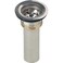 Elkay LK58 2 Drain Fitting with Type 304 Stainless Steel Body Stainless Steel Strainer Basket and Rubber Seal