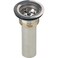 Elkay LK58 2 Drain Fitting with Type 304 Stainless Steel Body Stainless Steel Strainer Basket and Rubber Seal